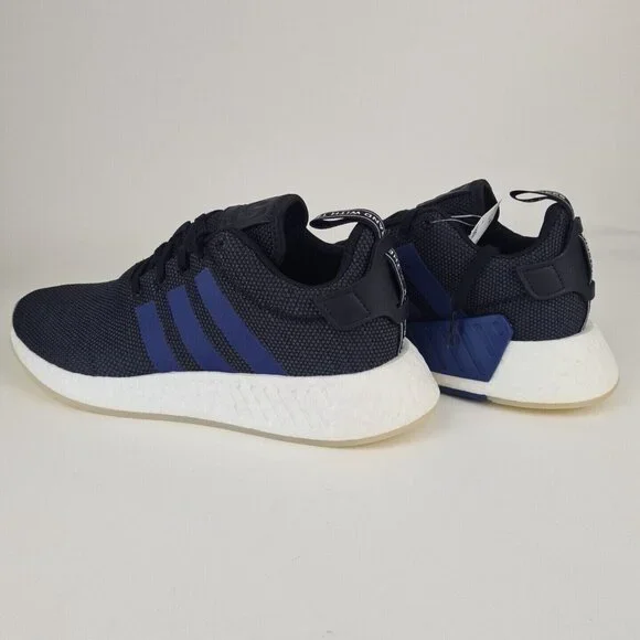 Adidas Women's NMD R2 Sports Sneakers Athletic Shoes Black Blue SZ 10.5 - Picture 7 of 10